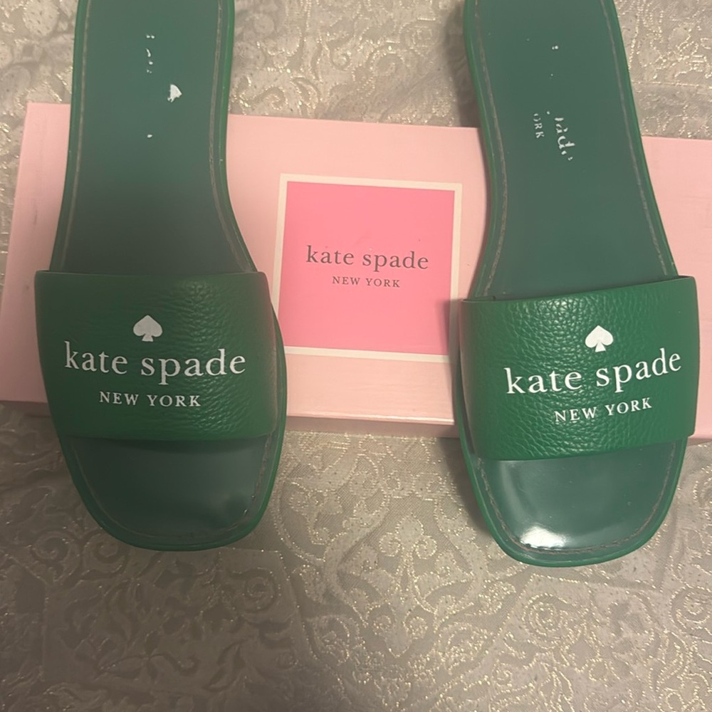 Kate Spade Emerald Green Slides